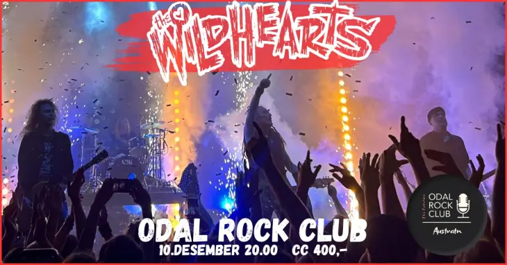 Arrangementsplakat The Wildhearts på Odal Rock Club